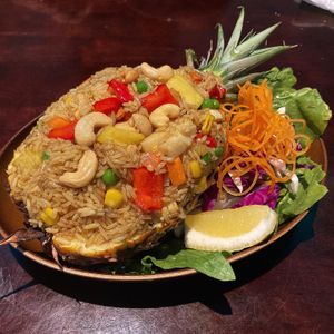 Pineapple Fried Rice with Vegan Calamari at U-TONG in Clayfield