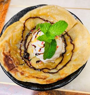 roti bread with soy Ice cream at U-TONG in Clayfield