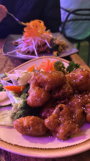 top - pad see ew. bottom - honey chicken  at U-TONG in Clayfield