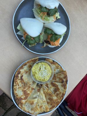 Bao BBQ duck and Roti bread: sooooooo good!!  at U-TONG in Clayfield