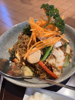 36. Thai Fried Rice with mixed veggies (GO option) with seafood   at U-TONG in Clayfield