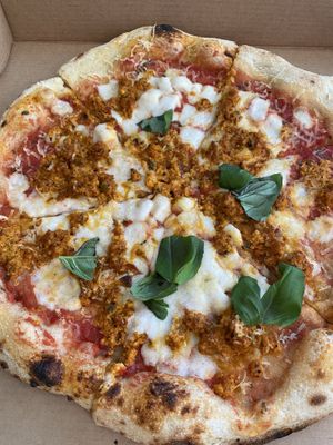 Tofu & parmesan at Plant A Pizza in Ghent