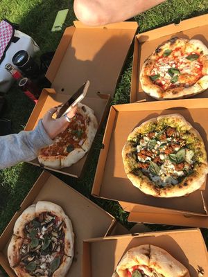 All diferent delicious pizzas at Plant A Pizza in Ghent