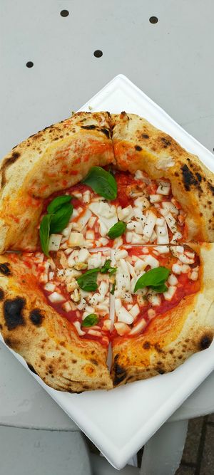 Margarita Pizza at Plant A Pizza in Ghent