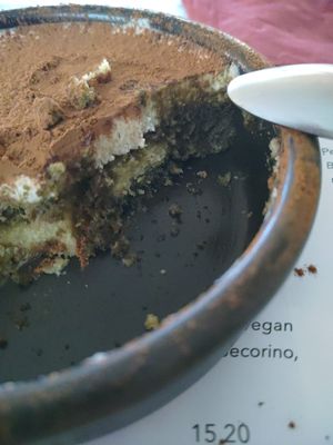 Half tiramisu at Plant A Pizza in Ghent