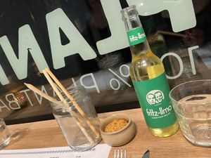 tomato dip with crackers on the house😄 at Plant A Pizza in Ghent