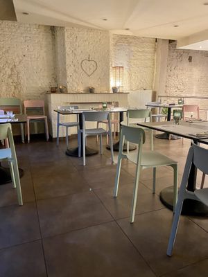 Interior in the back  at Plant A Pizza in Ghent