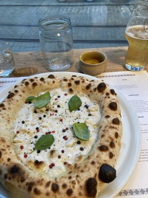 Cacio e pepe  at Plant A Pizza in Ghent
