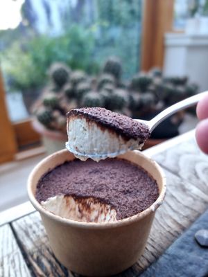 Bought some tiramusu as take away at Plant A Pizza in Ghent