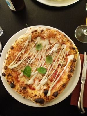 4 cheeses at Plant A Pizza in Ghent