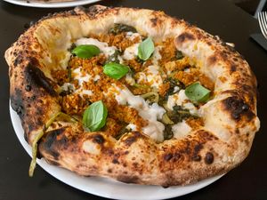 Friarelli & Salsiccia pizza at Plant A Pizza in Ghent