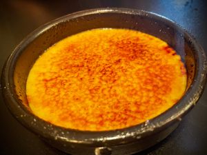 Vegan crème brûlée at Plant A Pizza in Ghent