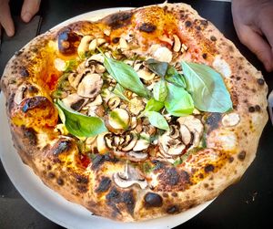 Funghi Pizza at Plant A Pizza in Ghent