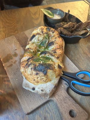 Spicy cheesy garlic bread (half)  at Plant A Pizza in Ghent