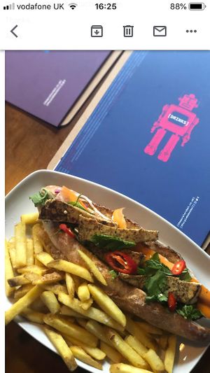 Vietnamese crispy tofu grilled sandwich  at The Purple Robot in Hull