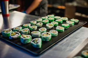 Tunna sushi rolls at The Purple Robot in Hull