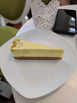 Raw Lemon cheesecake... Mmmm at Raw Bakery in Bucharest