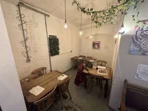 Cosy back space   at Ethical Bean Company in East London
