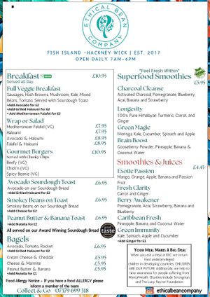  at Ethical Bean Company in East London