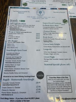 Menu  at Ethical Bean Company in East London