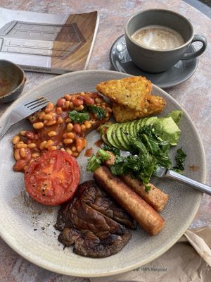 Vegan breakfast  at Ethical Bean Company in East London