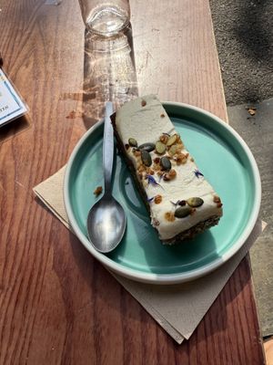 Vegan carrot cake. Amazing   at Ethical Bean Company in East London