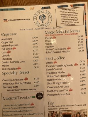   at Ethical Bean Company in East London