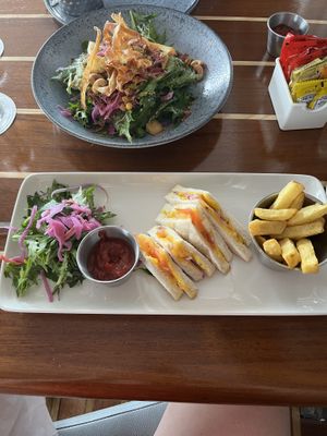 Plant based sandwich and vegan Caesar salad  at Trident Hotel in Kinsale