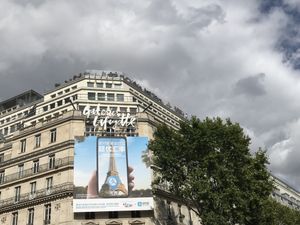 Rooftop restaurant at corner of galeria Lafayette  at Creatures in Paris