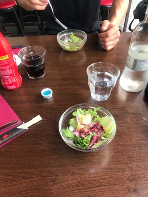 salad at Pasta B Jinghua in Milan