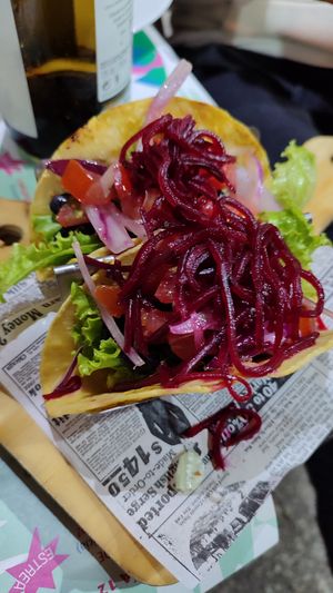 Tacos veganos at A Saia de Carolina in Ourense
