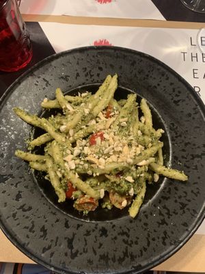 Basil and cashew pesto bomb.  Delicious   at Superfood Healthy Food Factory in Split