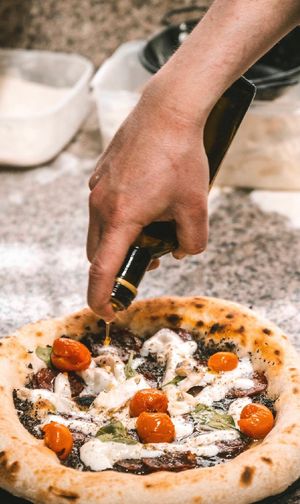 spelt flour pizza at Superfood Healthy Food Factory in Split