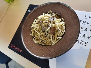 truffle pasta new at Superfood Healthy Food Factory in Split