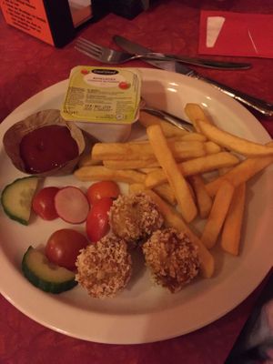 Vegan bitterballen (Dutch meat based snack) at Café Modern in Voeren