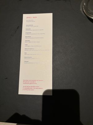 Menu Groei 2024 at De Nieuwe Winkel in Nijmegen