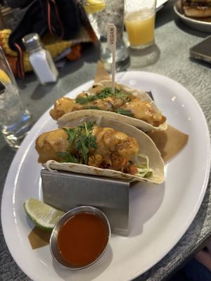 “Fish” tacos  at Beertown Public House in Oakville