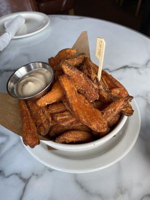 Plant Based Sweet Potato Wedges with ponzu aïoli  at Beertown Public House in Oakville