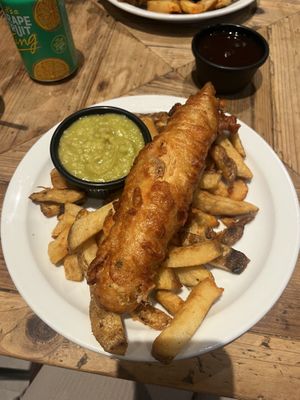 Vegan fish and chips   at The Hip Hop Chip Shop in Manchester
