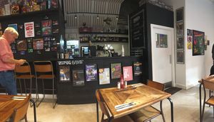 The bar at The Hip Hop Chip Shop in Manchester