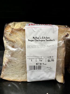 Vegan Chickpea Sandwich  at Mothers Market in Manhattan Beach