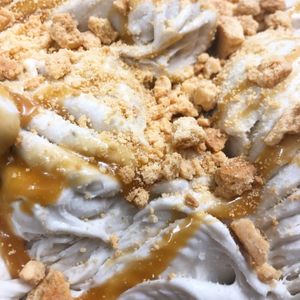 Dairy-free Banoffee - one of our many rotating vegan gelato flavours on offer! at Little 'Lato - Wynyard Quarter in Auckland