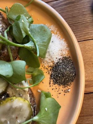 How they give you salt and pepper - cute  at Morning Magpie - Maggie's in Dunedin