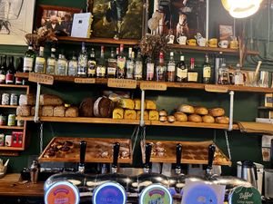breads and rolls and booze  at Morning Magpie - Maggie's in Dunedin