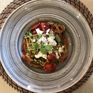 Zucchini noodle was fresh and tasty at Home of Franziska in Budapest