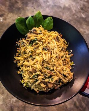 Creamy mushroom pasta  at Plantd in Windhoek