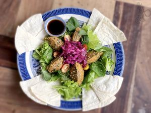 Lentil Balls Salad at Pilgrim in Kampot