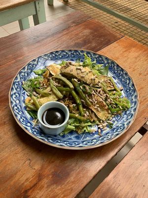 Roasted Veggie & Orzo Salad at Pilgrim in Kampot