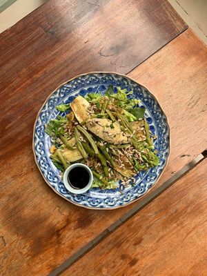 Roasted Veggie & Orzo Salad at Pilgrim in Kampot