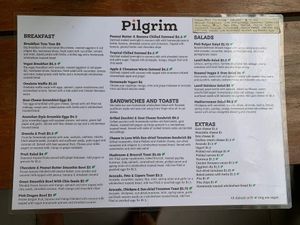 Menu Front at Pilgrim in Kampot